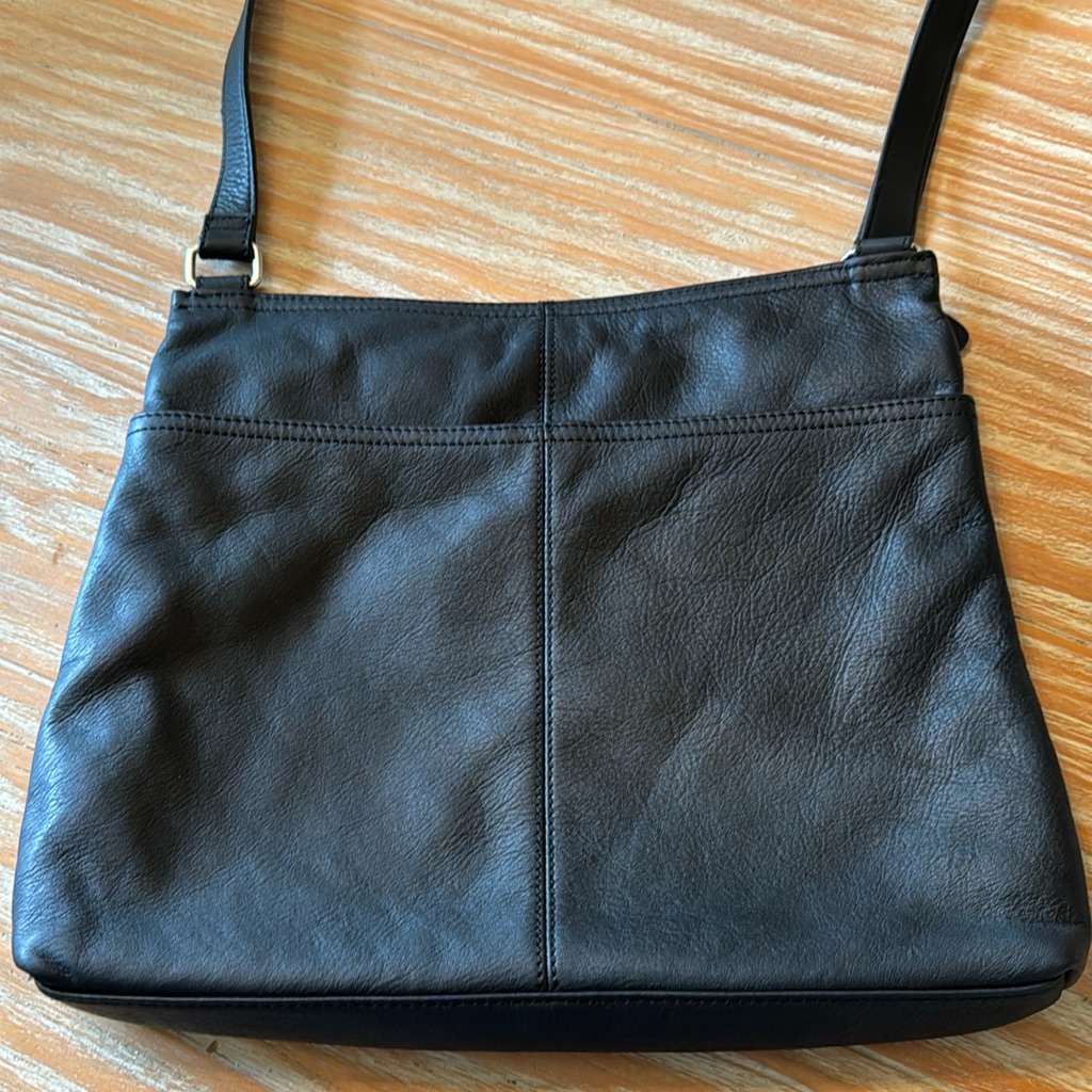 Margot Black Leather Hobo Handbag